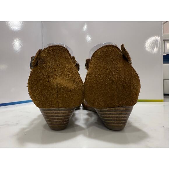 Minnetonka Fringe Brown Leather Sandals Size 7 Excellent Condition - Picture 5 of 9